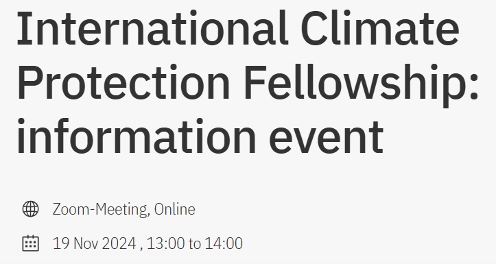 International Climate Protection Fellowship: information event